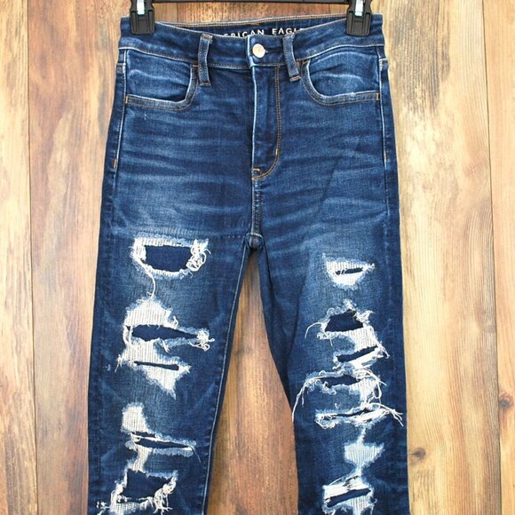 American Eagle Super Stretch Super Hi Rise Jegging 0 - Picture 1 of 6